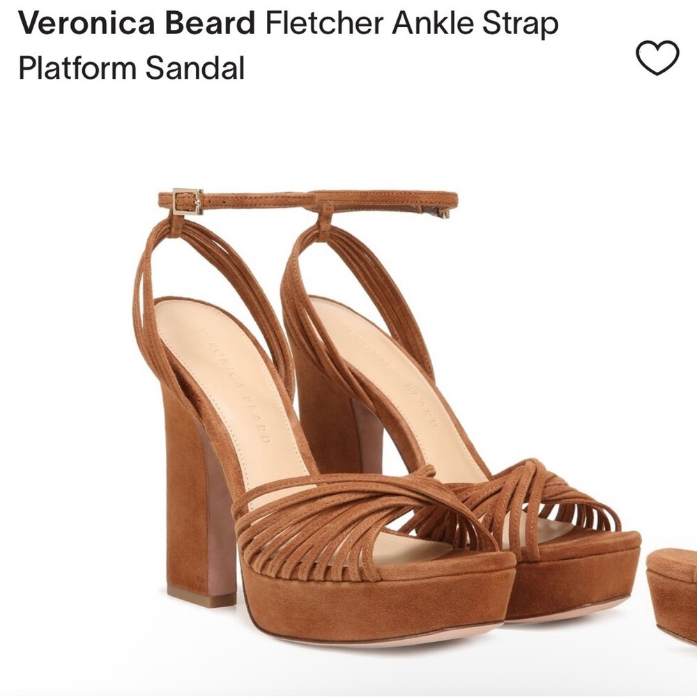 NWOT Veronica Beard Fletcher Ankle Strap Platform Sandal size 6.5